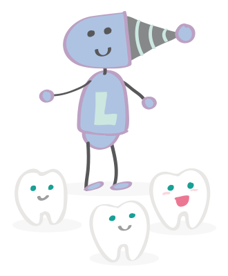 Dibujo del láser dental para peques